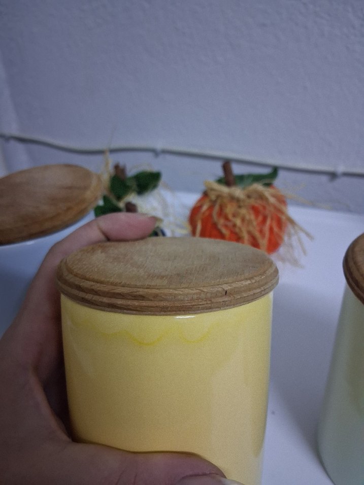 Pastel Renkli Ahşap Kapaklı Saklama Kavanozları - Görsel 3