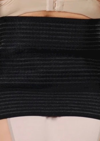 Siyah Midi kadın karın ve bel Korsesi - Görsel 3