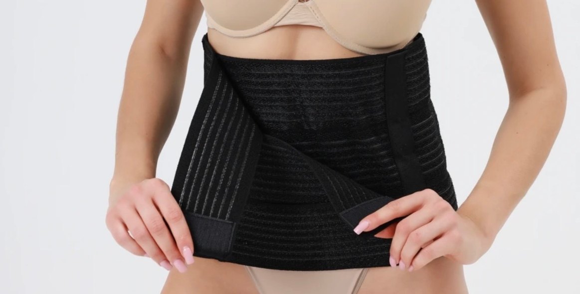 Siyah Midi kadın karın ve bel Korsesi - Görsel 2