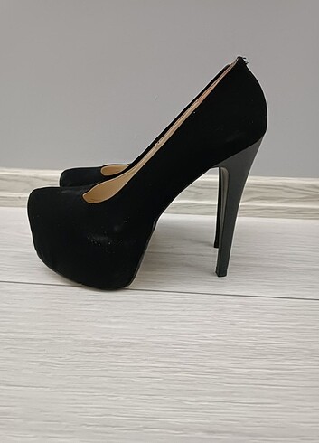 Zara Platform topuklu süet siyah
