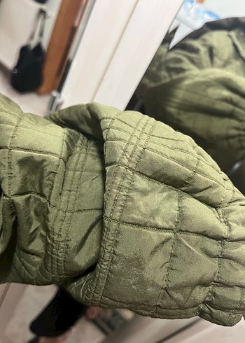 Kadın Haki Oversize Midi Ceket - Görsel 3