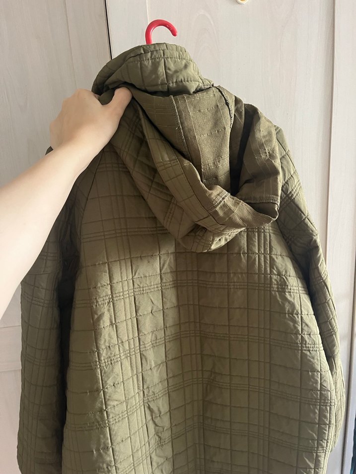 Kadın Haki Oversize Midi Ceket - Görsel 5