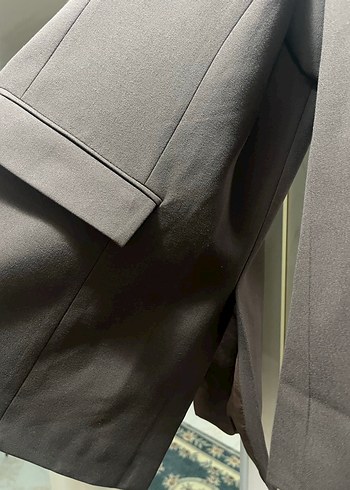 Düğmeli Kahverengi Kadın Blazer Ceket - Görsel 4