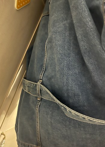 Kadın Kot Ceket, Kemerli, Rahat Kesim - Görsel 4