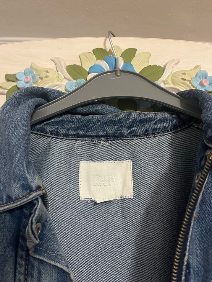 Kadın Kot Ceket, Kemerli, Rahat Kesim - Görsel 2