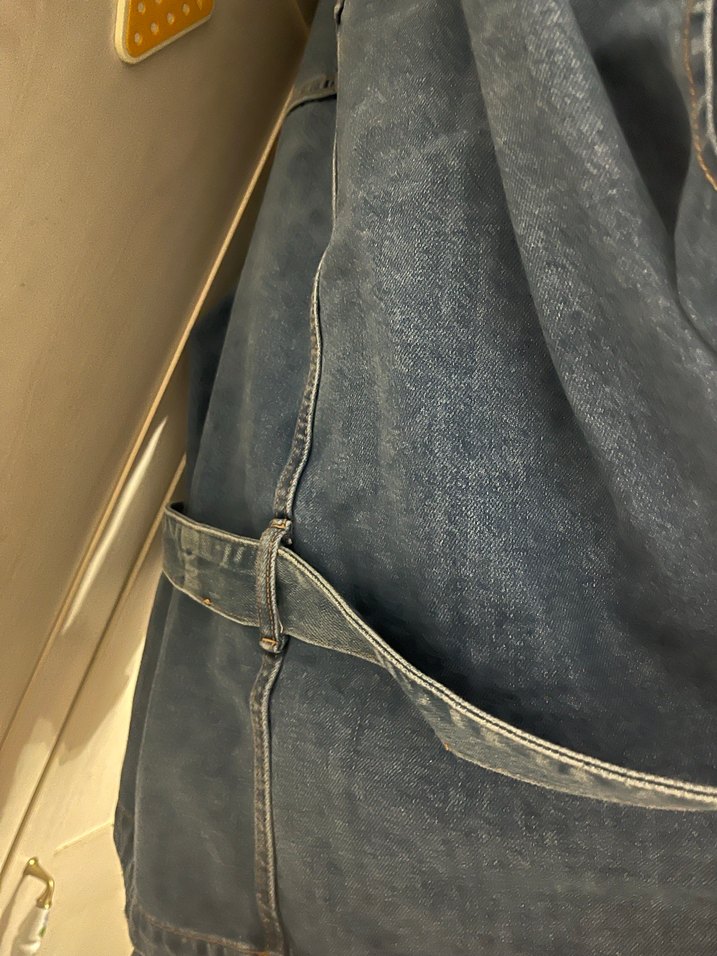 Kadın Kot Ceket, Kemerli, Rahat Kesim - Görsel 4