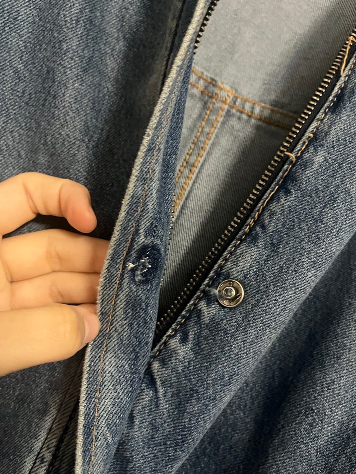 Kadın Kot Ceket, Kemerli, Rahat Kesim - Görsel 3