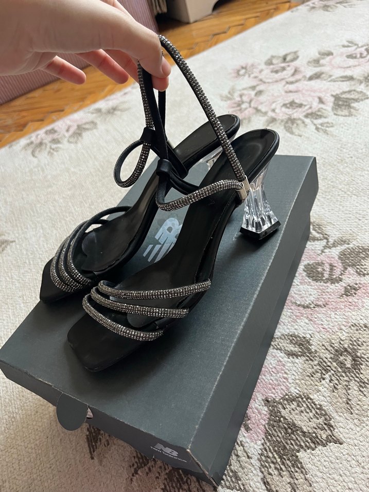 Diger Siyah Stiletto Topuklu Kadın Akşam Ayakkabısı - Görsel 3