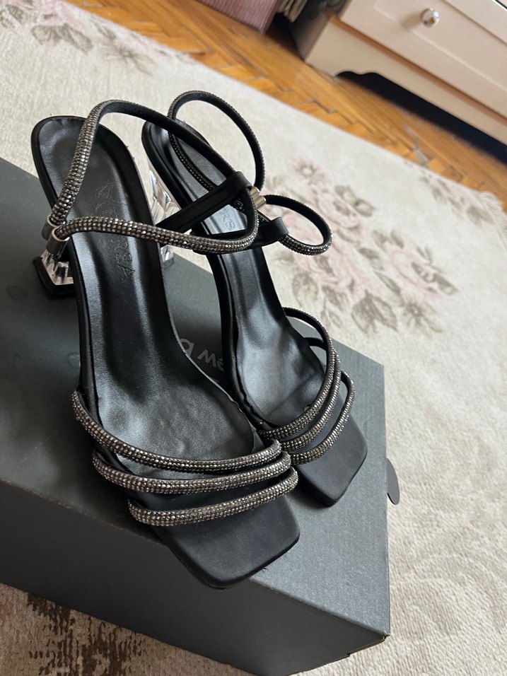 Diger Siyah Stiletto Topuklu Kadın Akşam Ayakkabısı - Görsel 2