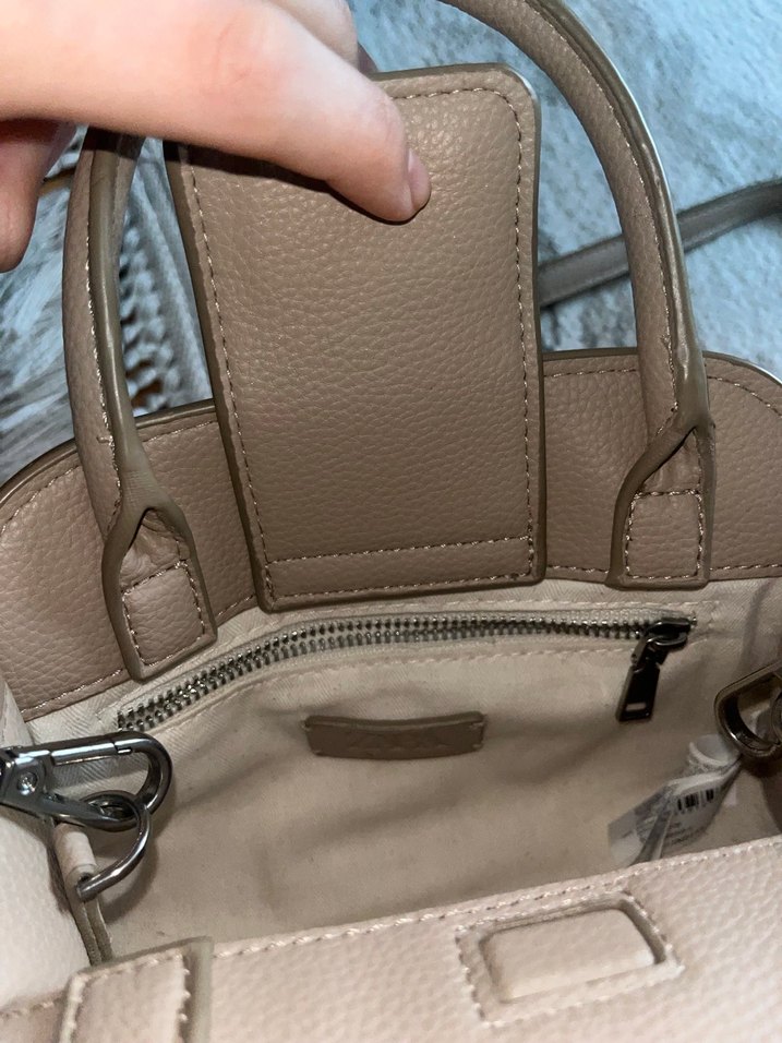 Bej Deri Kadın Omuz Çantası - Görsel 4