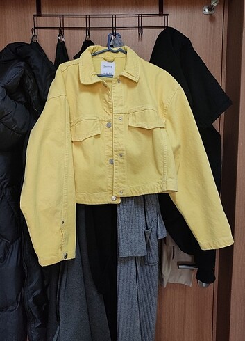 m Beden sarı Renk Kot ceket