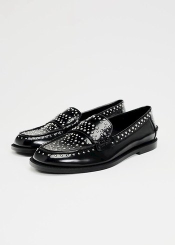 Zara Zımba Detalı Kadın Makosen/ Loafer - Görsel 2