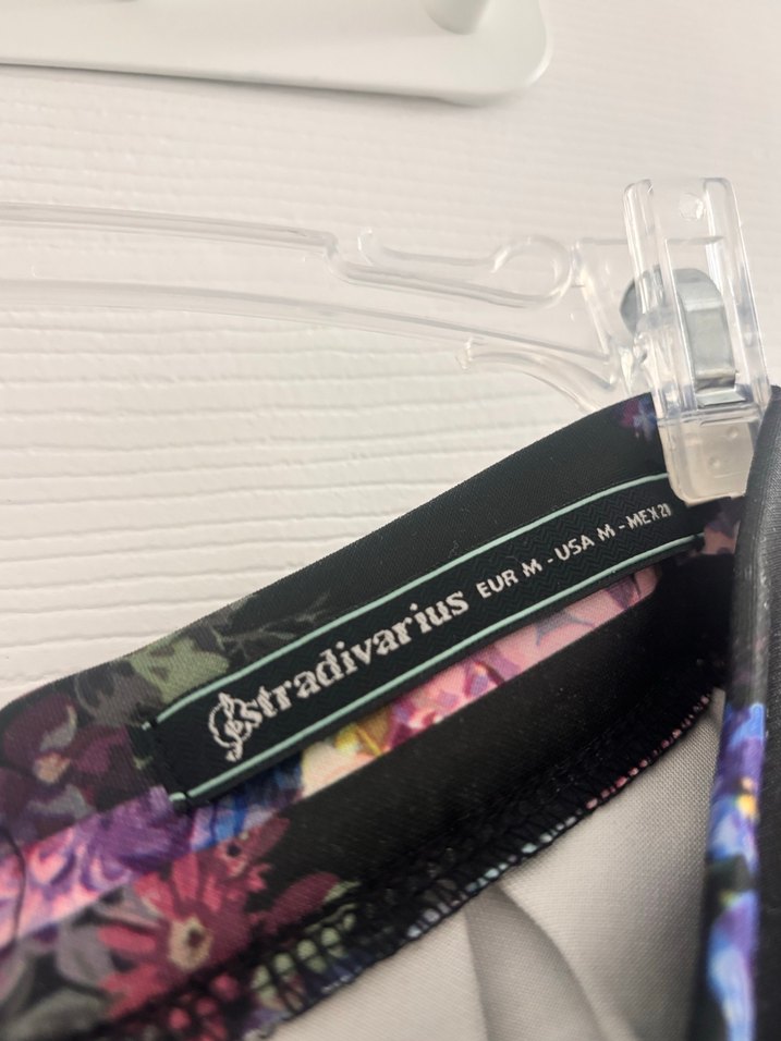 Stradivarius Çiçek Desenli Pilili Etek - Görsel 5