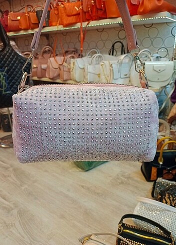 Taşlı Askılı Çanta - Görsel 5