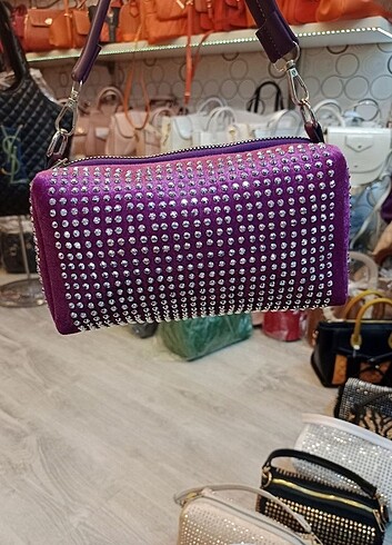Taşlı Askılı Çanta - Görsel 6