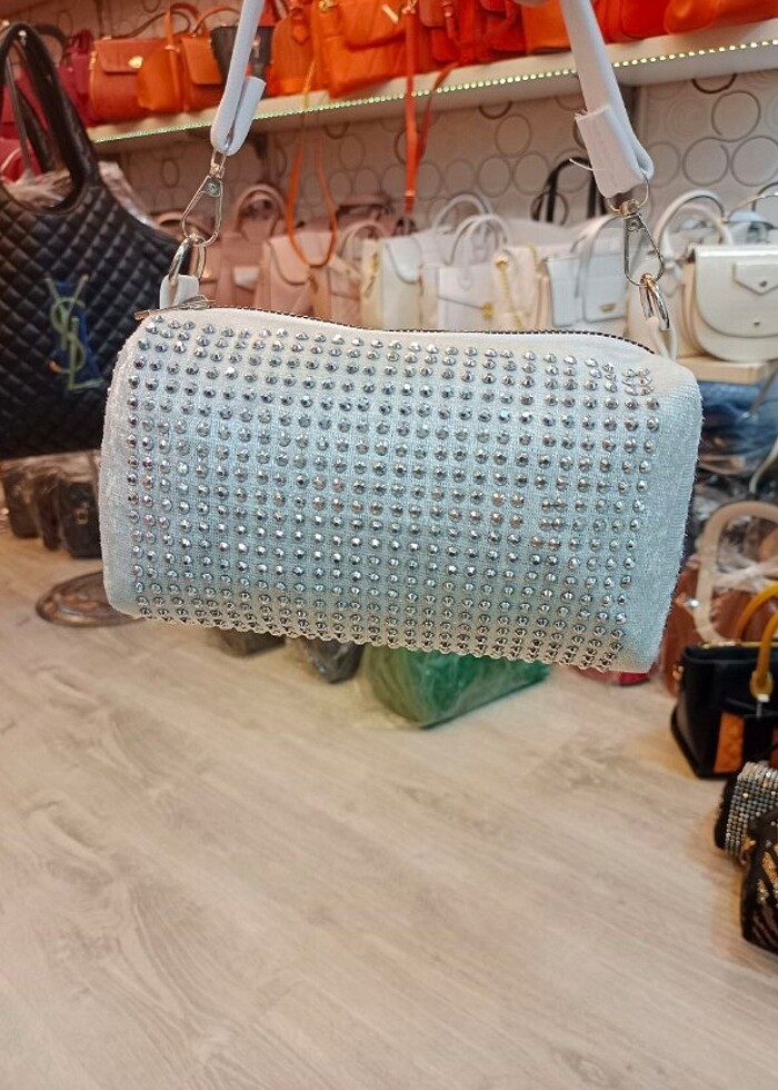 Taşlı Askılı Çanta - Görsel 2