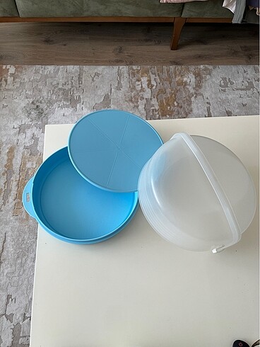 Tupperware Tapurware iki katli pasta kurabiye taşıma ünitesi