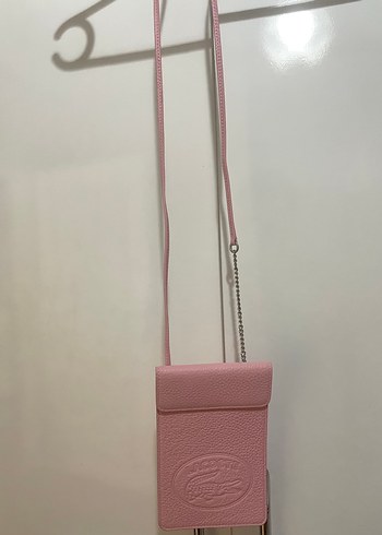 Lacoste Croco Crew Deri Pembe Kadın Çapraz Çanta