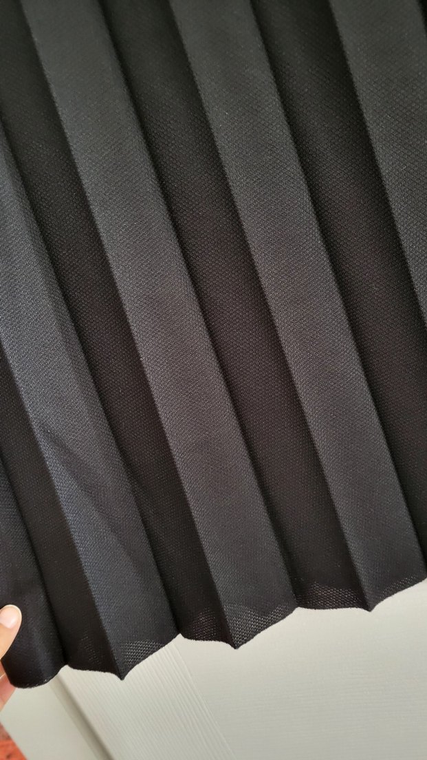 Siyah Pilili Uzun Kadın Etek - Görsel 2