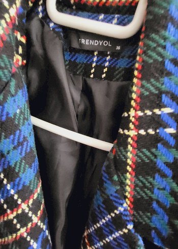 ekoseli blazer ceket - Görsel 4