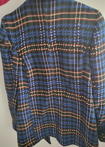 ekoseli blazer ceket - Görsel 5