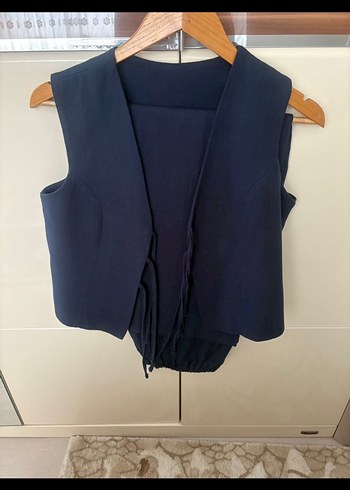 Lacivert Kadın Midi Denim Kumaş Pantolon - Görsel 4