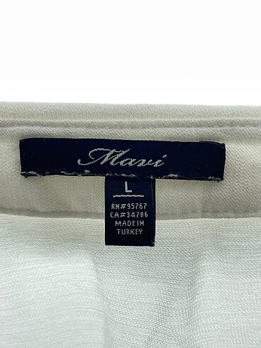 l Beden beyaz Renk Mavi Jeans Bluz %70 İndirimli.