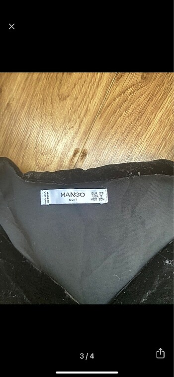 xs Beden Mango kadife elbise