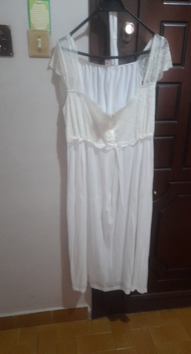 Uzun Kollu Beyaz Kadın Sabahlık - Görsel 3