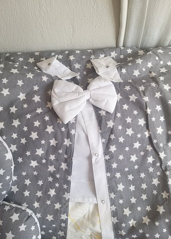 Gri Yıldız Desenli Çocuk Uyku Seti - Görsel 3