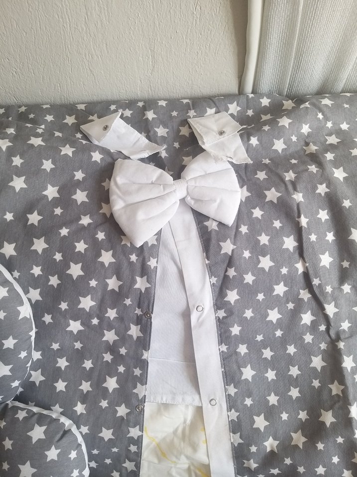 Gri Yıldız Desenli Çocuk Uyku Seti - Görsel 3