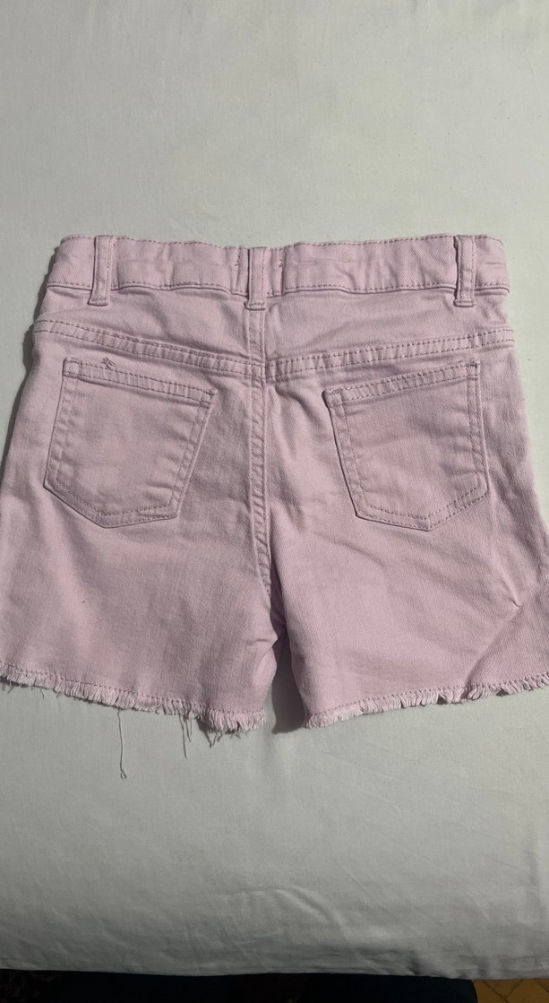 Kız Çocuk Pembe Denim Şort - Görsel 2