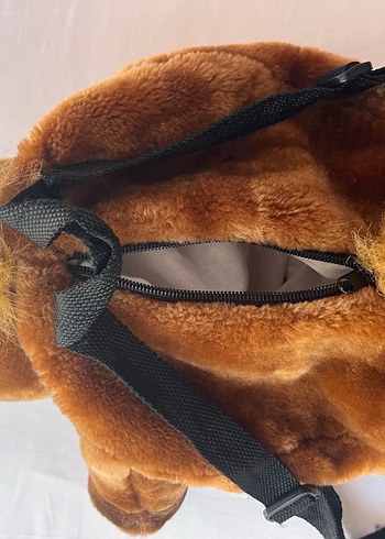 Kahverengi Peluş Oyuncak Çanta - Görsel 3