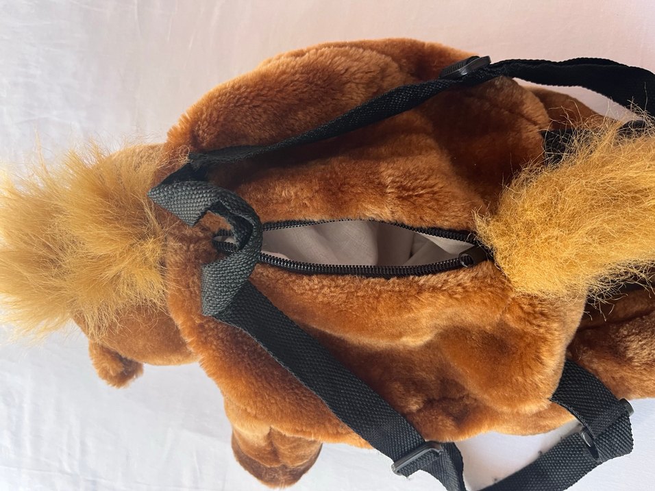 Kahverengi Peluş Oyuncak Çanta - Görsel 3