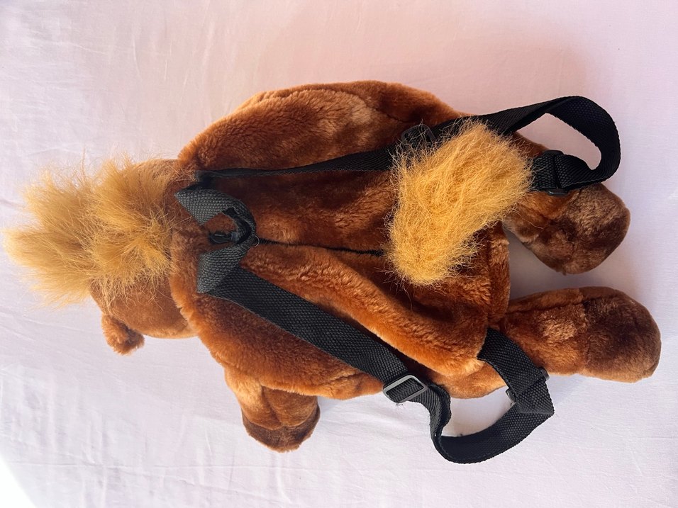 Kahverengi Peluş Oyuncak Çanta - Görsel 2