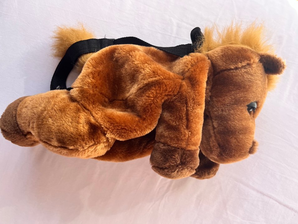 Kahverengi Peluş Oyuncak Çanta - Görsel 4