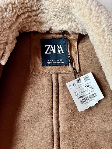 9 Yaş Beden Zara Peluş Mont
