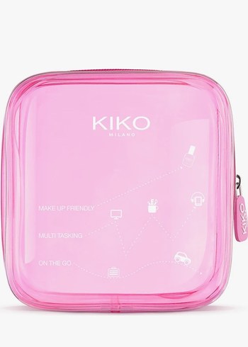 Kiko Kiko Pembe Şeffaf Makyaj Çantası