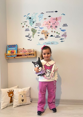 Kız Çocuk Pembe Rahat Kesim Eşofman Altı - Görsel 2