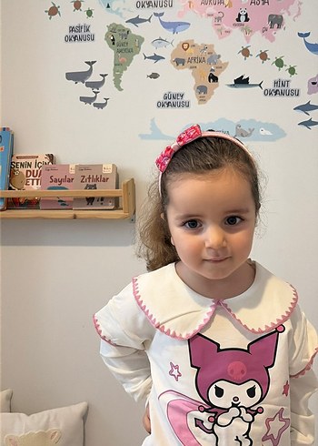 Kız Çocuk Pembe Rahat Kesim Eşofman Altı - Görsel 3