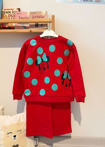 Kız Çocuk Kırmızı Baskılı Sweatshirt - Görsel 2
