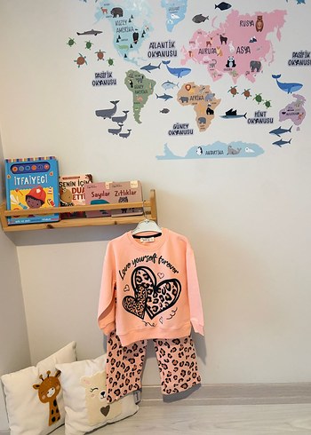 Kız Çocuk Pembe Baskılı Sweatshirt - Görsel 3