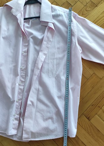 Pembe Kol Düğmeli Erkek Gömlek - Görsel 5