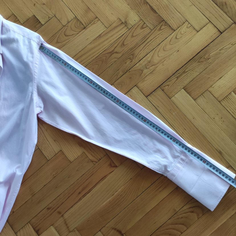 Pembe Kol Düğmeli Erkek Gömlek - Görsel 4