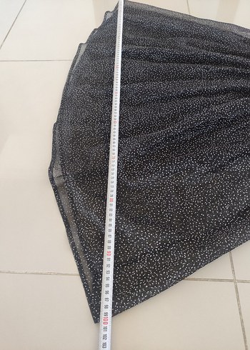 Koron Puantiyeli Pilili Midi Etek - Görsel 7