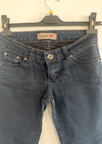 Dilvin Lacivert Kadın Dar Kesim Denim Pantolon