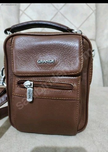 hakiki deri Kahverengi Erkek Omuz Çantası - Görsel 3