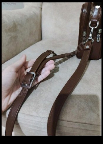 hakiki deri Kahverengi Erkek Omuz Çantası - Görsel 5