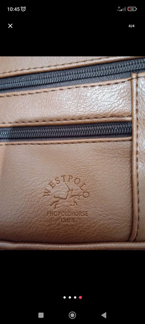 deri Kahverengi Erkek Omuz Çantası - Görsel 4