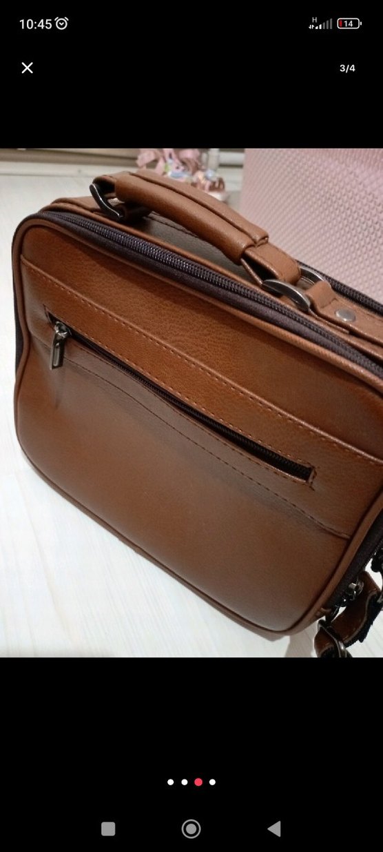 deri Kahverengi Erkek Omuz Çantası - Görsel 3